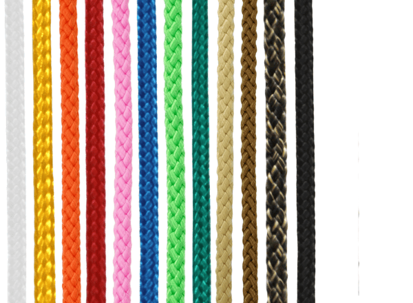 Laná a šnúry z PPV - pletené bez jadra