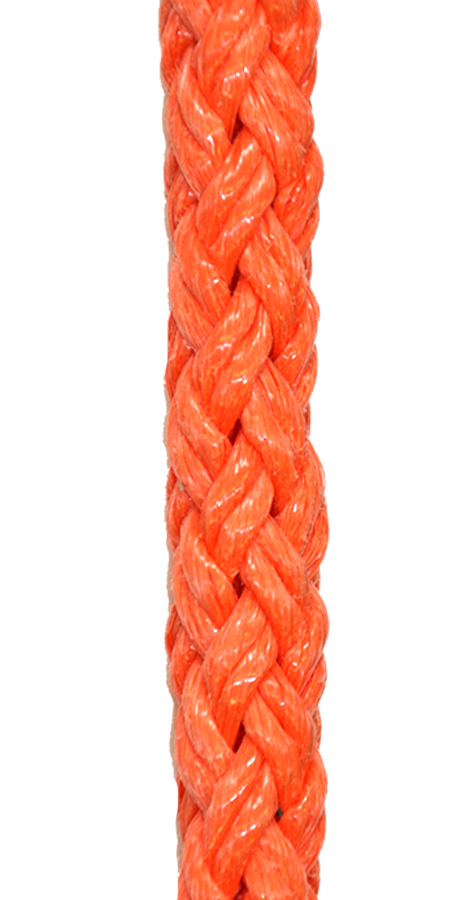 Laná a šnúry z polypropylénu - pletené - oranžová / 16 mm