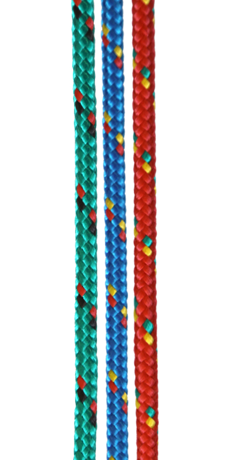 Laná a šnúry z PPV - pletené s jadrom - farebná /podľa skladu / 6 mm